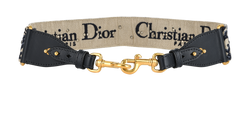 Christian Dior Oblique Embellished Bag Strap, Canvas, Navy, DB, 3*